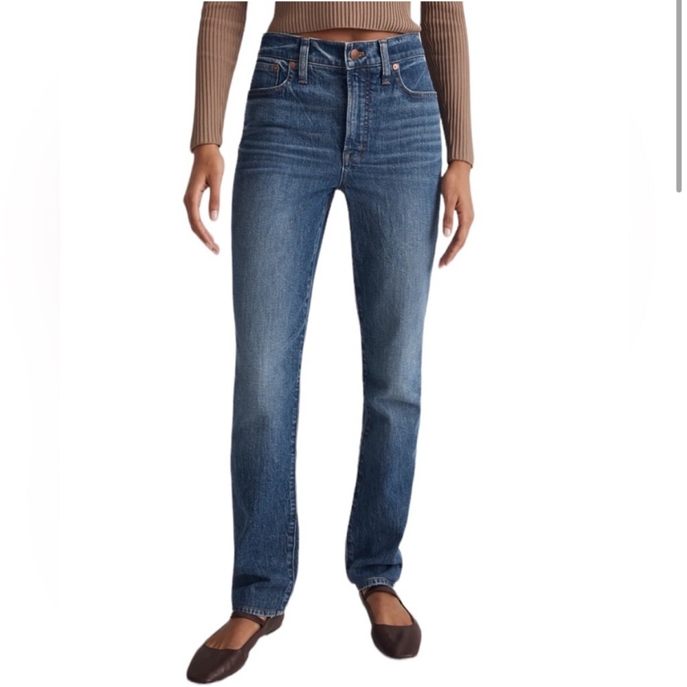 Madewell Straight Leg Denim Jeans in Blue